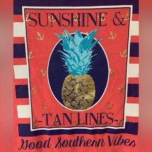 Red Camel (XS) Coral V-Neck, short sleeves, “Love the South” T-Shirt